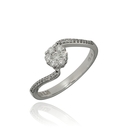 Fehér arany gyűrű 52-es méret - B21870